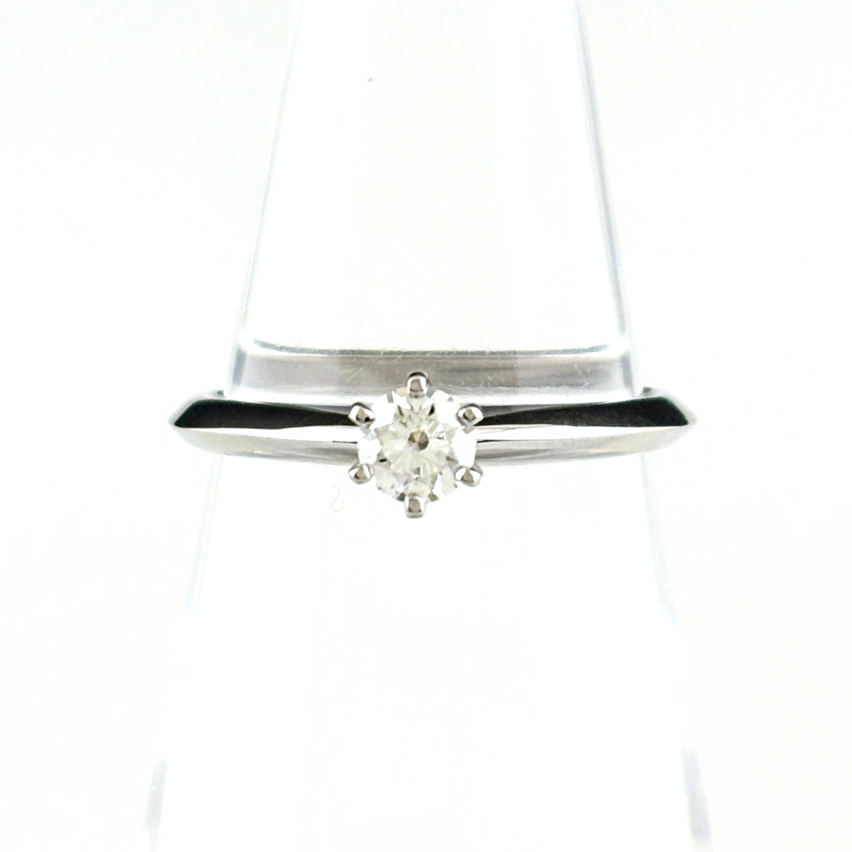 ティファニー TIFFANY&Co. ソリテール リング プラチナ 指輪 ダイヤモンド ソリティア 1Pダイヤ 11号 Pt950 ダイヤモンド レディース 中古