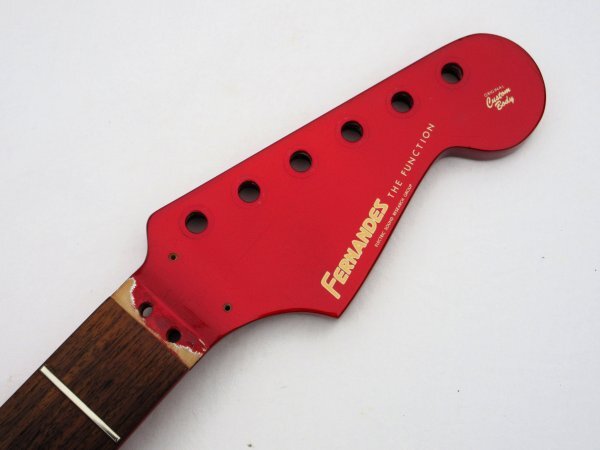 FERNANDES　フェルナンデス　ストラト型ネック　ロックナット対応　キャンディアップルレッド　程度良し　85年製FERNANDES FST-90