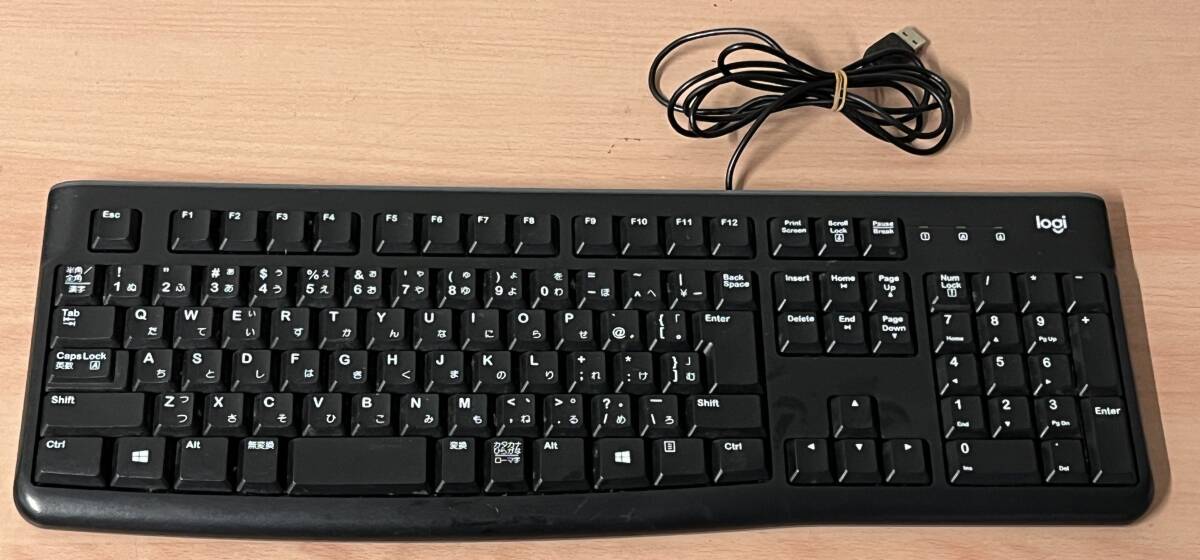 【1円スタート】ロジクール キーボード YU0036 有線 通電確認済 現状品 自宅長期保管品 汚れ傷有 包装無しでそのまま封入して発送