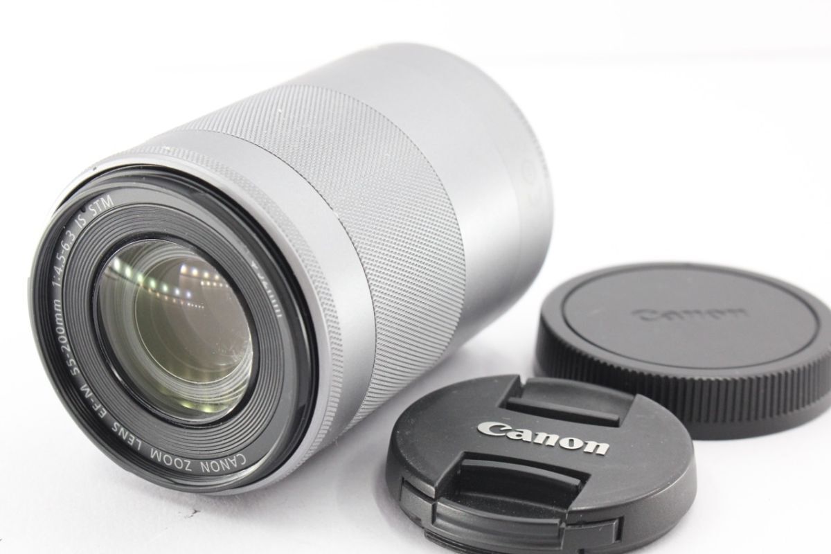 ★実用品★ キヤノン CANON EF-M 55-200mm F4.5-6.3 IS STM 《キャップ 付き》 B5 A7879
