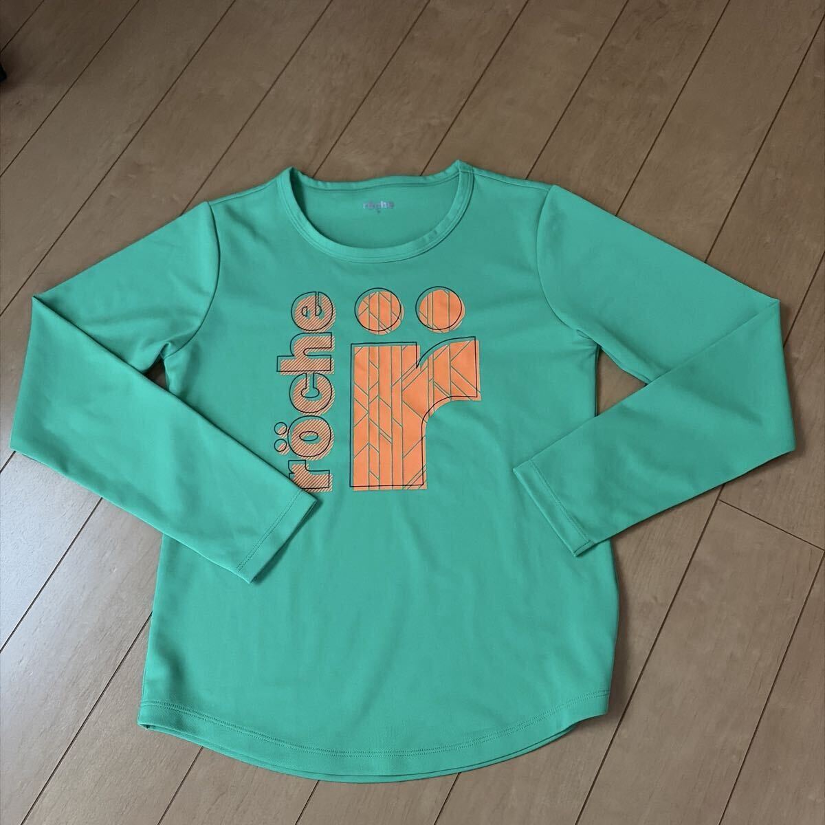 roche ローチェ　テニスウエア長袖Tシャツ　みどり色Ｍ