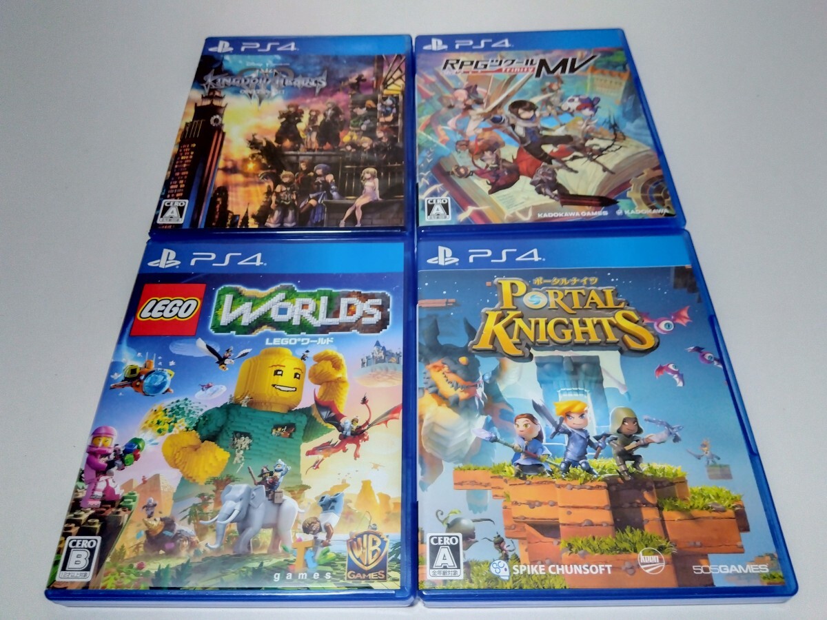 PS4 ソフト 4本セット キングダムハーツ RPGツクールMV レゴワールド ポータルナイツ