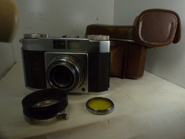 オリンパス 広角 35㎜ F3.5 OLYMPUS WIDE 本革ハードケース・フード付