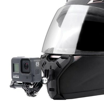 a104 gopro等アクションカメラをヘルメットのあごに装着するホルダー　モトブロガー必須です。