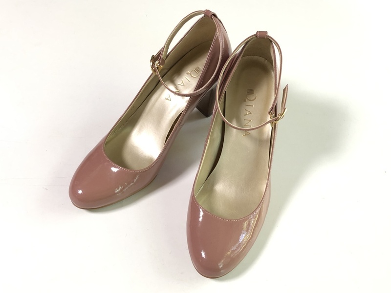 パンプス レディース ダイアナ DIANA 24 エナメル ピンク系 中古靴 靴 婦人靴 女性靴 ウィメンズ