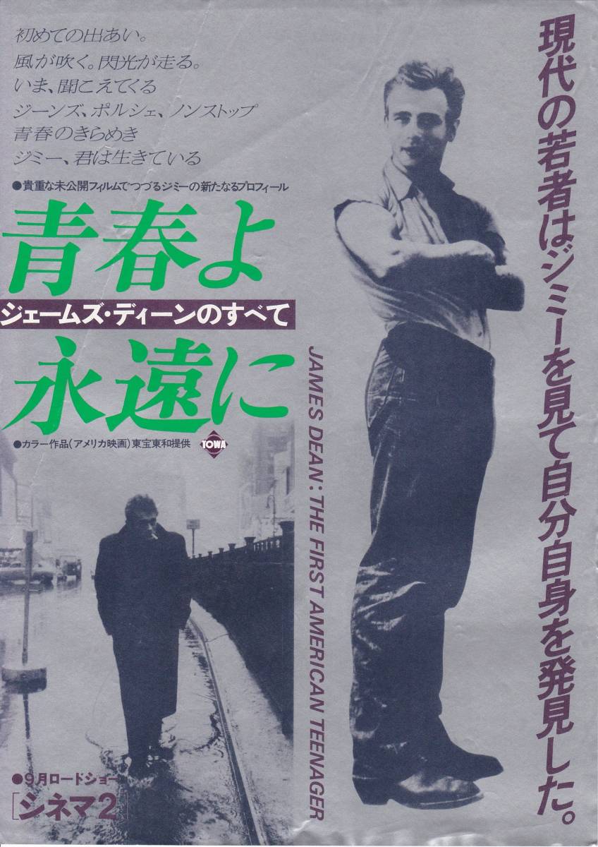 ★映画チラシ★「ジェームズ・ディーンのすべて　青春よ　永遠に」ニュー東宝シネマ2★