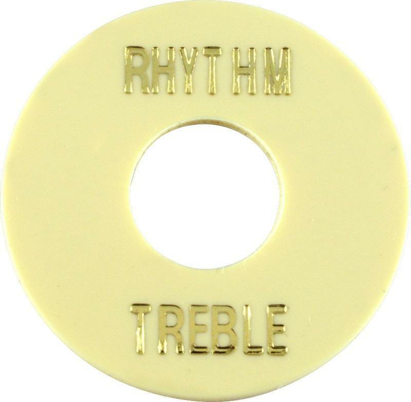 スイッチワッシャー Switchwashers - Rhythm / Treble, Gold Lettering, for Les Paul, Cream [送料170円から 同梱可]