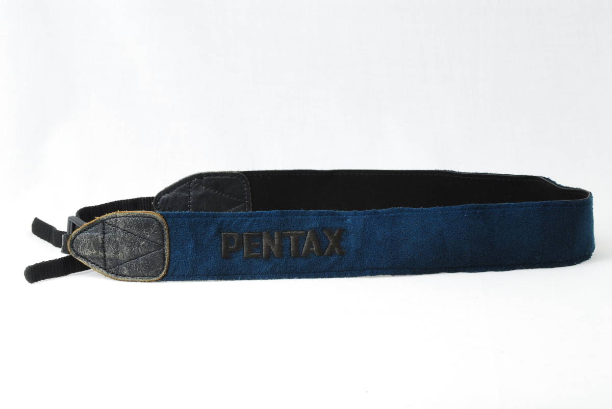 ☆Pentax ペンタックス SFX カメラ ストラップ 紺色(ネイビー) 刺繍文字 純正 フイルムカメラ ショルダー ネック Camera Strap☆