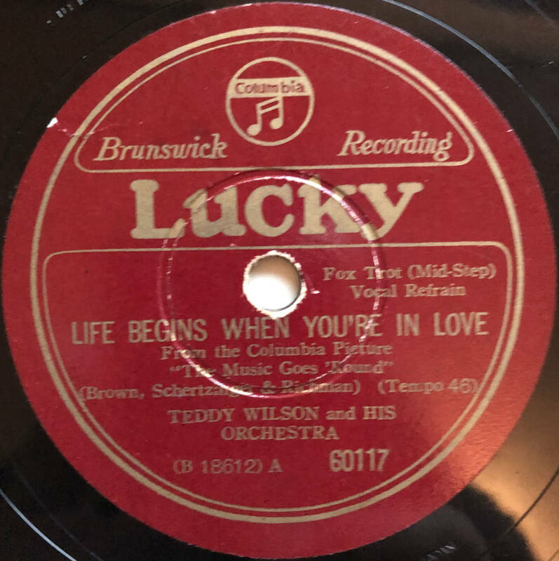 78rpm / Billie Holiday / Life Begins When You're In Love / Japanese Lucky60117