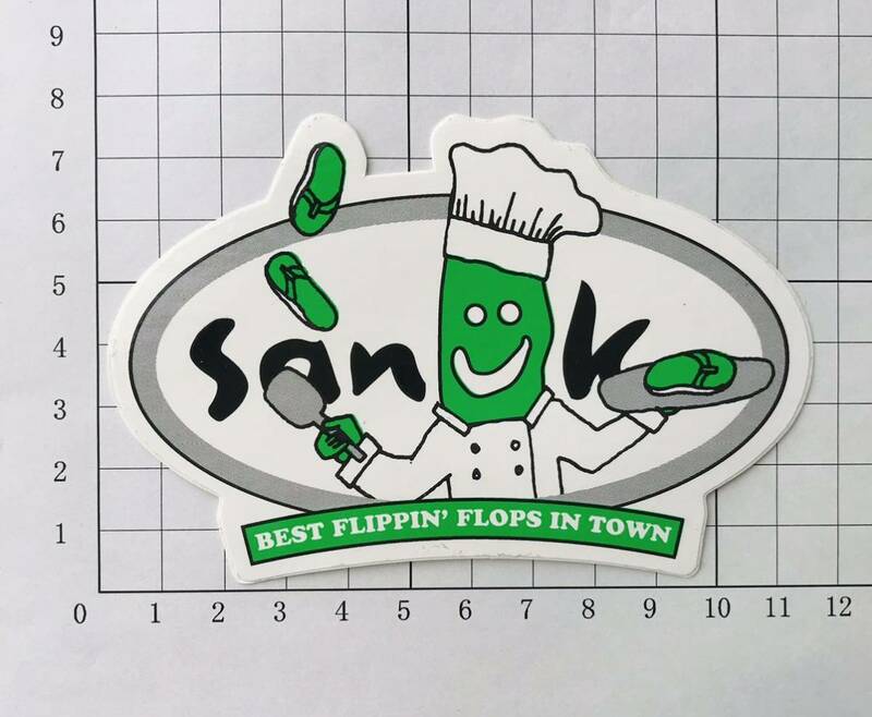 sanuk SANDALS BEST FLLIPPIN’ FLOPS IN TOWNステッカー サヌーク サンダル ステッカー