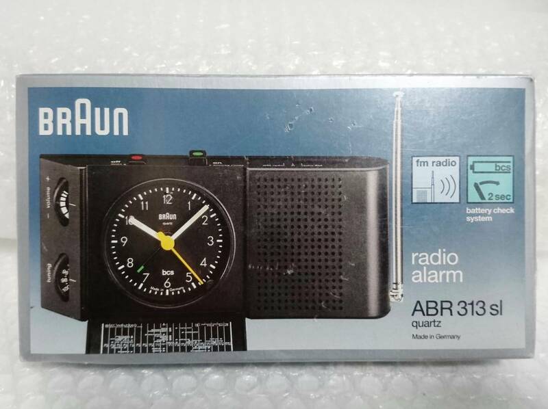 現状品 未開封+廃盤品　BRAUN　ABR313sl　ブラウン　ラジオ付きアラーム時計