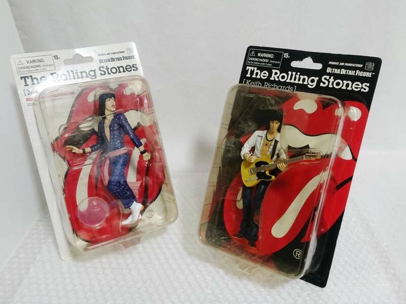 未開封+廃盤品+難あり　MEDICOM TOY　ULTRA DETAIL FIGURE　The Rolling Stones　No.44 MICK JAGGER ＆ No.45 KEITH RICHARDS