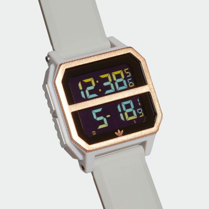 adidas アディダス ARCHIVE_R2 Watch デジタル 腕時計 クリアグラニット/カッパーメタリック