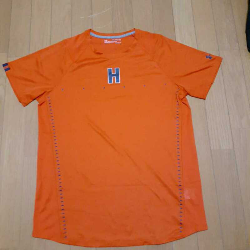 【非売品】法政大学アメフト部ORANGE 選手支給Tシャツ 2XL アンダーアーマー UA