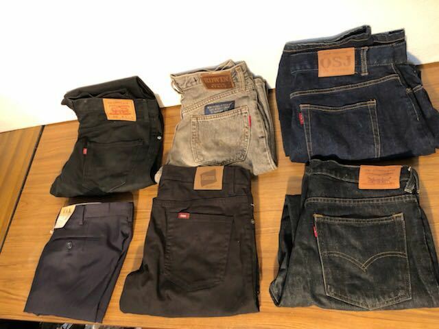 ジーンズ 6本セット ブランド各種 EDWIN Italy/Hanes/OSJ US classic/Levi strauss&Co/Vax 股下69 ウエスト94