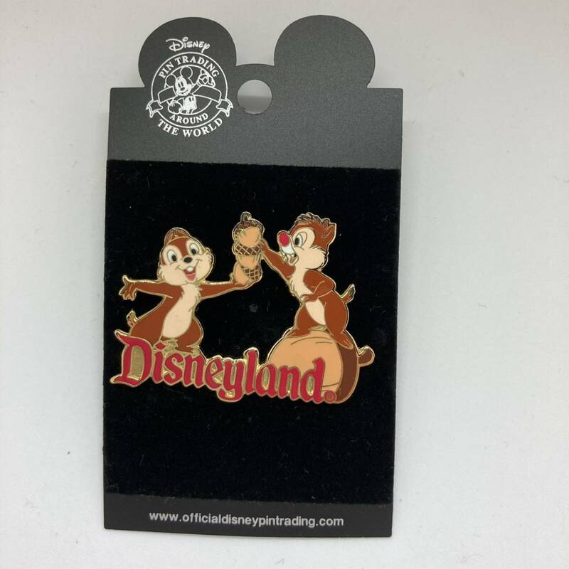 ♪♪ 28 DLR Disneyland アメリカ ピンバッジ チップ & デール ディズニーランド ロゴ Chip and Dale Logo ピン 2004年 新品