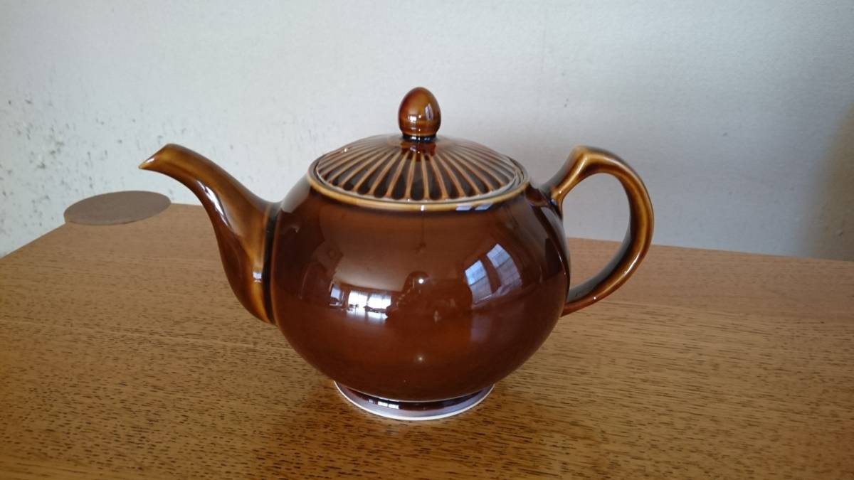 波佐見焼（有田焼）　一龍陶苑　あめ色ＴｅａＰｏｔ
