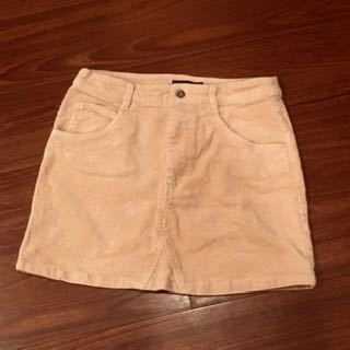 【Bershka】BSKGIRL　コーデュロイスカート　size/ S　ベージュ　ストレッチ　ベルシュカ