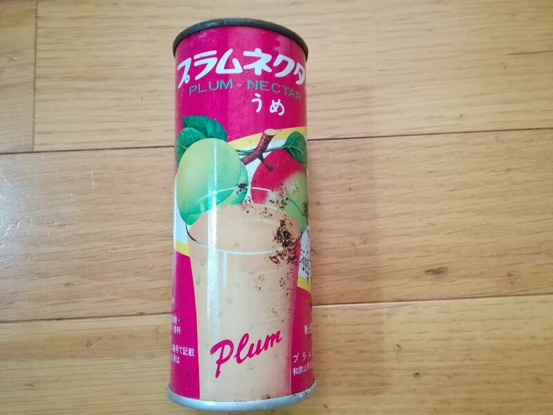 昭和レトロ/ジュース缶/プラムネクター/飲料水/開封済み/中身なし/空き缶/空缶