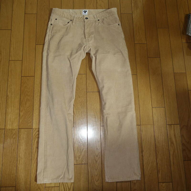 TELLASON LADBROKE GROVE SLIM TAPERED CORDUROY 32 茶 テラソン