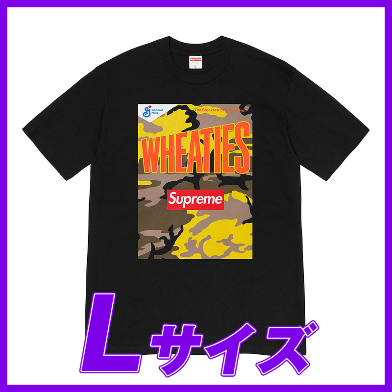 1400　Supreme Wheaties Tee Black L シュプリーム　ウィーティーTee 黒　Lサイズ　2021SS