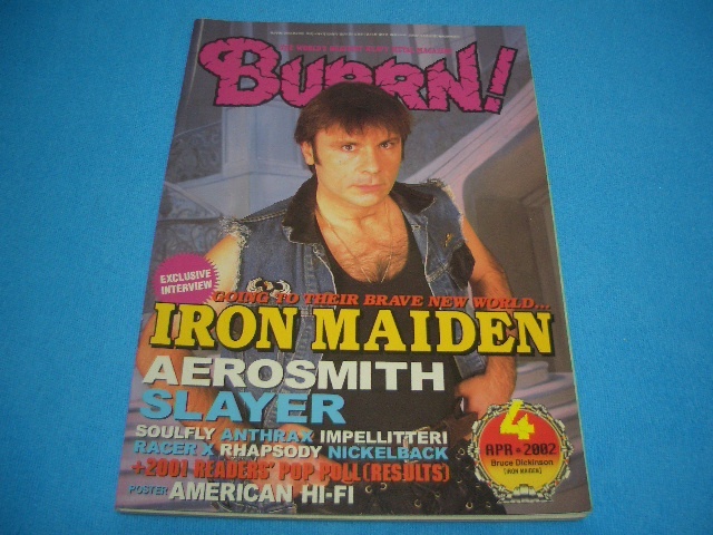 ★BURRN!★IRON MAIDEN【2002年4月】マノウォー / IMPELLITTERI / SLAYER / ANNIHILATOR / SABER TIGER / エアロスミス / MANOWAR / BOWWOW