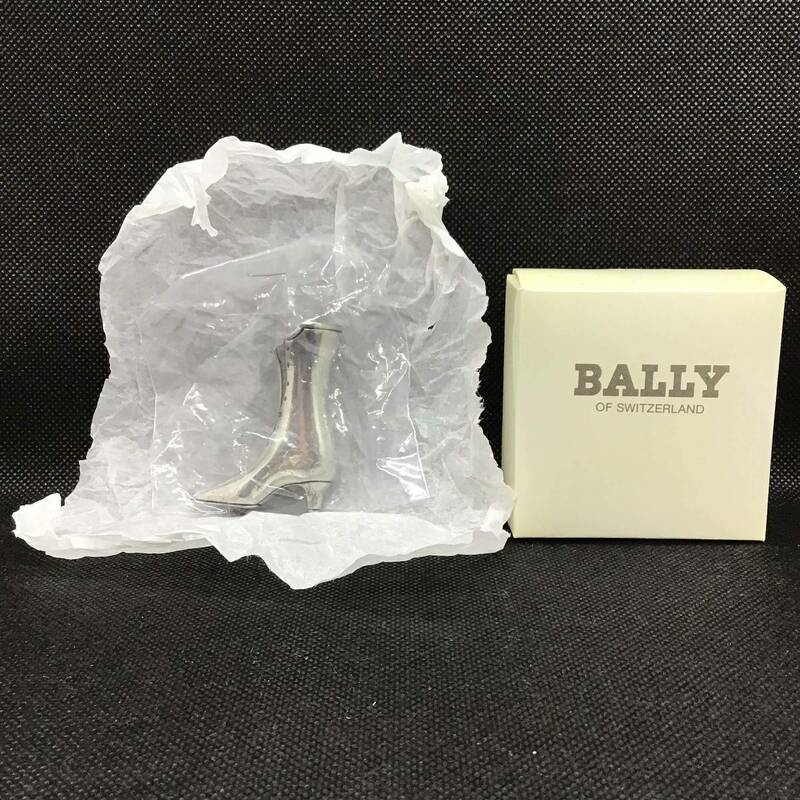 CL【未開封非売品】BALLY　バリー　ロゴ文字　ロングヒールブーツ　アクセサリー　アンティーク　モチーフ