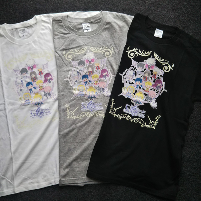 未使用 Fate Grand Order Tシャツ 3枚セット Mサイズ ホワイト ブラック グレー クルーネック 丸首 フェイト グランドオーダー