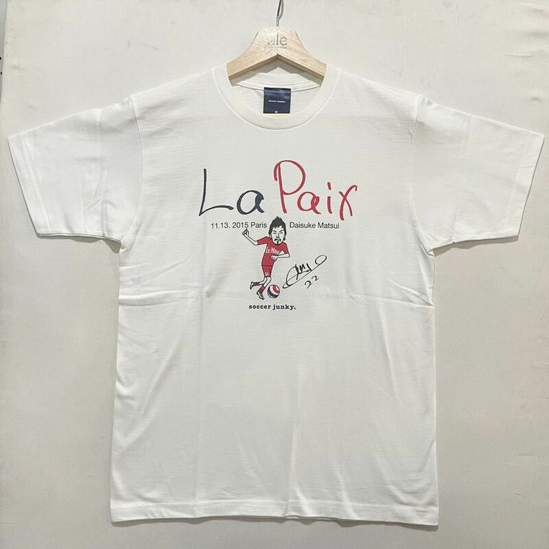 soccer junky (サッカージャンキー) Daisuke Matsui La Paix 半袖 Tシャツ (XL) WHITE SJ15996 | futsal フットサル ホワイト