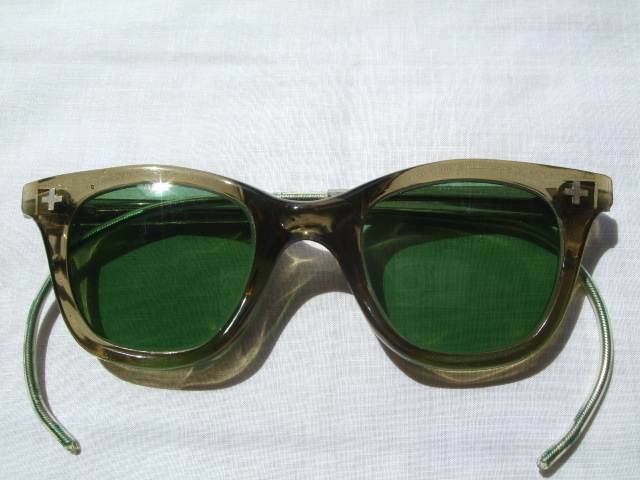 1950s ADEN エデン/ Safety Cross Sunglasses / ロープテンプル /ヴィンテージメガネ /希少/ B&L ボシュロム/ AO アメリカンオプティカル