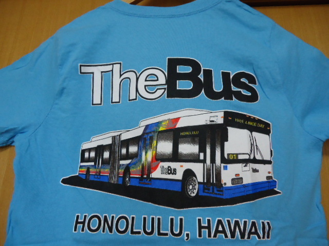 即決　ハワイ　The Bus　Ｔシャツ　水色　Ｓ　バス 