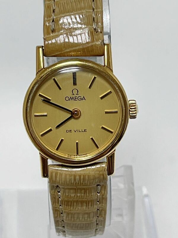 T352 美品　OMEGA オメガ DE VILLE デビル ゴールド クォーツ 時計 腕時計 レディース　手巻き