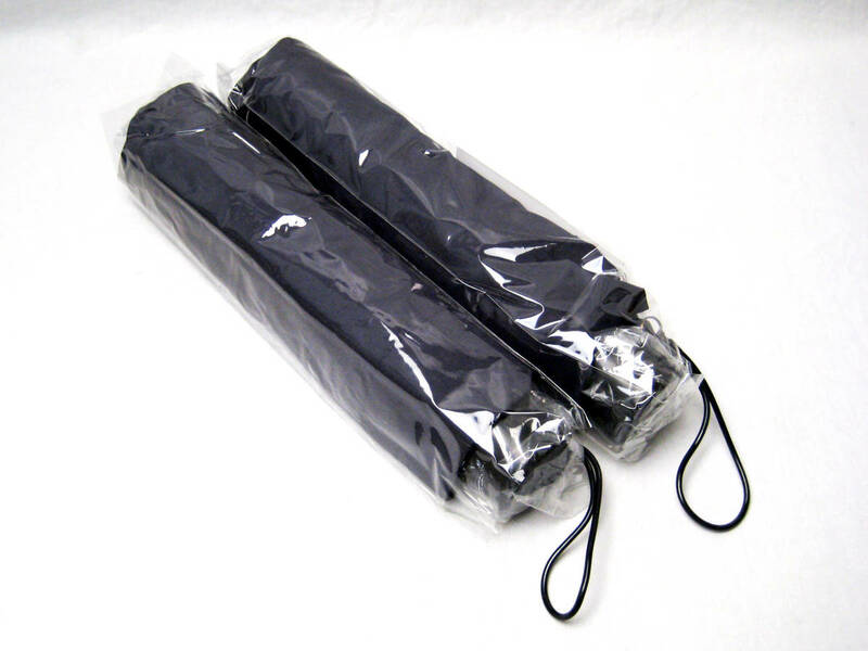スタンダード UV 折りたたみ傘 ネイビー 2本セット 晴雨兼用 UVカット シンプル 雨具 レイングッズ 新品 個包装 梅雨 携帯 持ち運び ギフト
