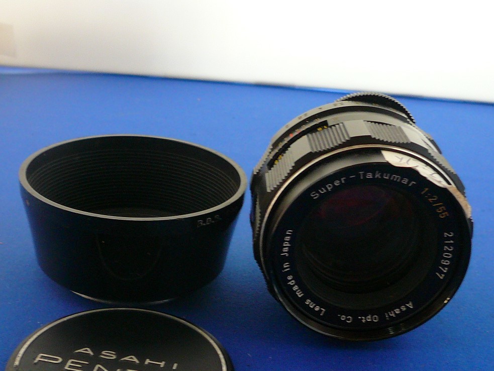 C-78）値下げ 旭光学 スクリューマウント（クラシックレンズ）スーパータクマ～ｆ2/55 フード キャップ前後