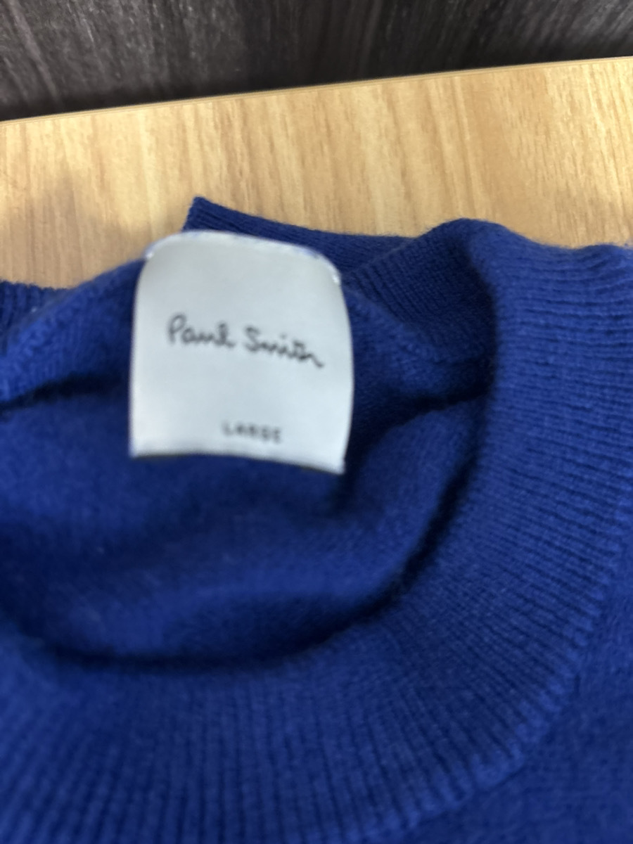 Paul Smith ブルーニット 青ニット Sサイズ メンズ 現状品
