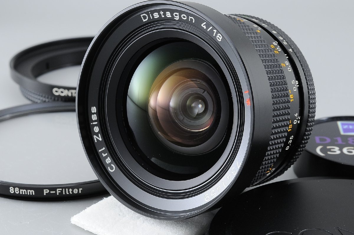コンタックス CONTAX Carl Zeiss Distagon 18mm F4 MMJ フード付き #12890
