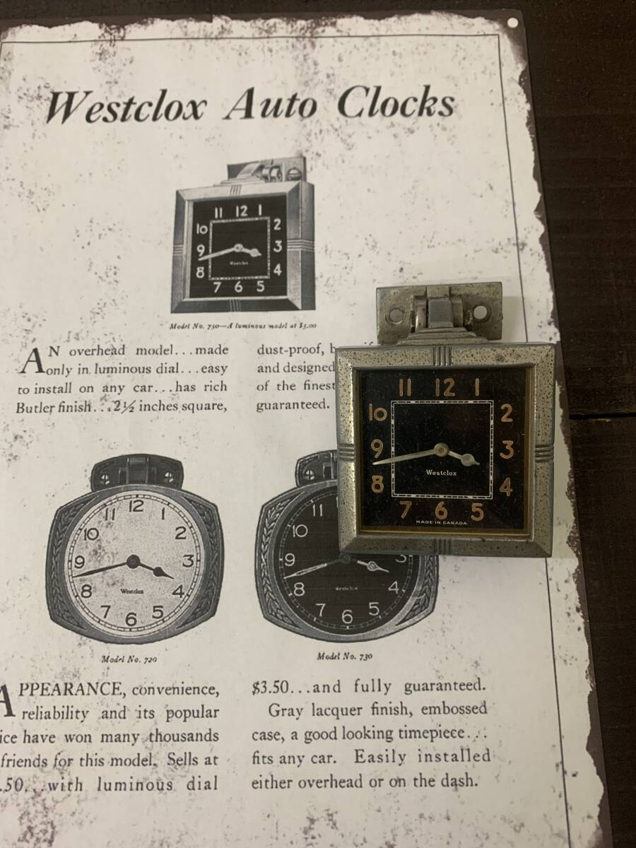 激レア! ビンテージ 20s 30s Westclox 時計 フォード モデルＡ デュース ホットロッド HOT ROD クラシックカー パン ナックル サイドバルブ