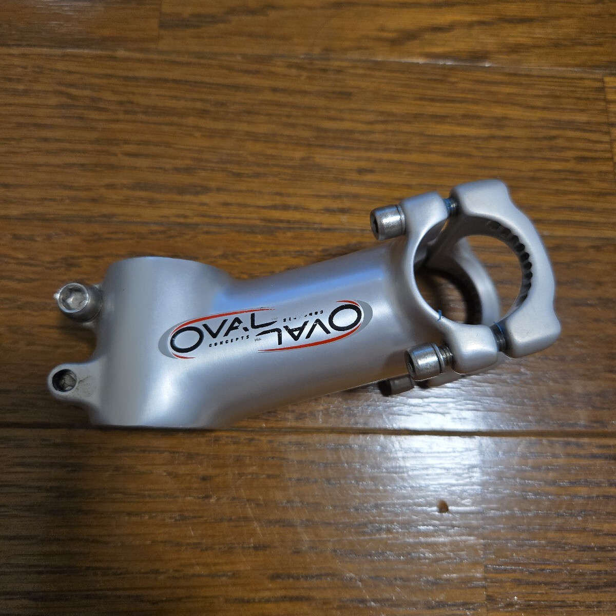 OVAL ステム 80mm 26.0mm 73°　1-1/8インチ　前下がり　前上がり　アップライト　シルバー ロードバイク