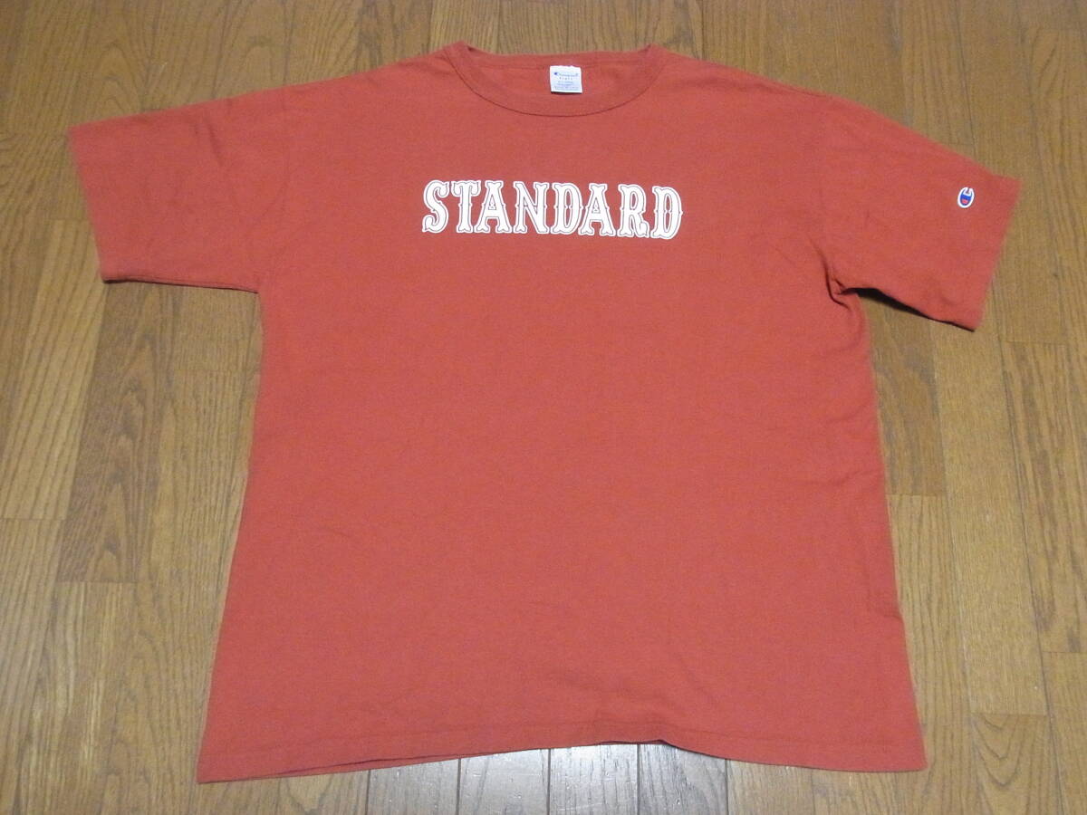 265-73/USA製/STANDARD CALIFORNIA/スタンダードカリフォルニア/Champion/チャンピオン/T1011/Tシャツ/XL/レッド系