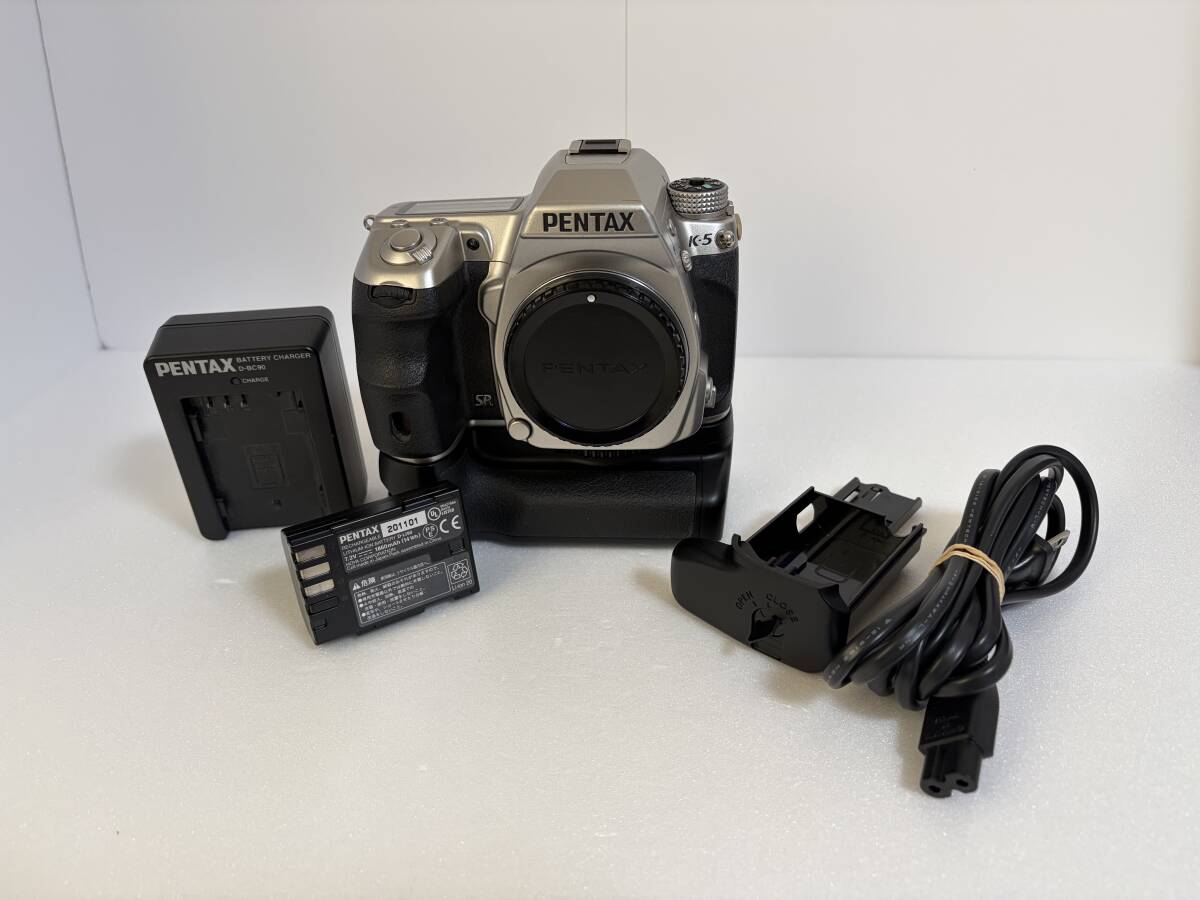  PENTAX K-5 Silver Limited BATTERY GRIP D-BG4 ペンタックス シルバー リミテッド ショツト数約23020回