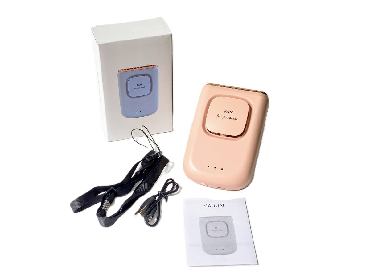 【未使用】腰掛け扇風機 ベルトファン ハンディファン USB充電式 小型 静音 ポータブル扇風機 両手解放 夏物家電 熱中症対策 アウトドア