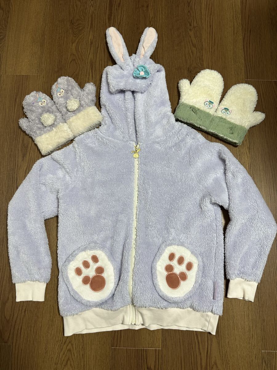 ステラ・ルー　ジェラトーニ ディズニーシー TDS パーカー ミトン 手袋 もこもこ LL レディース