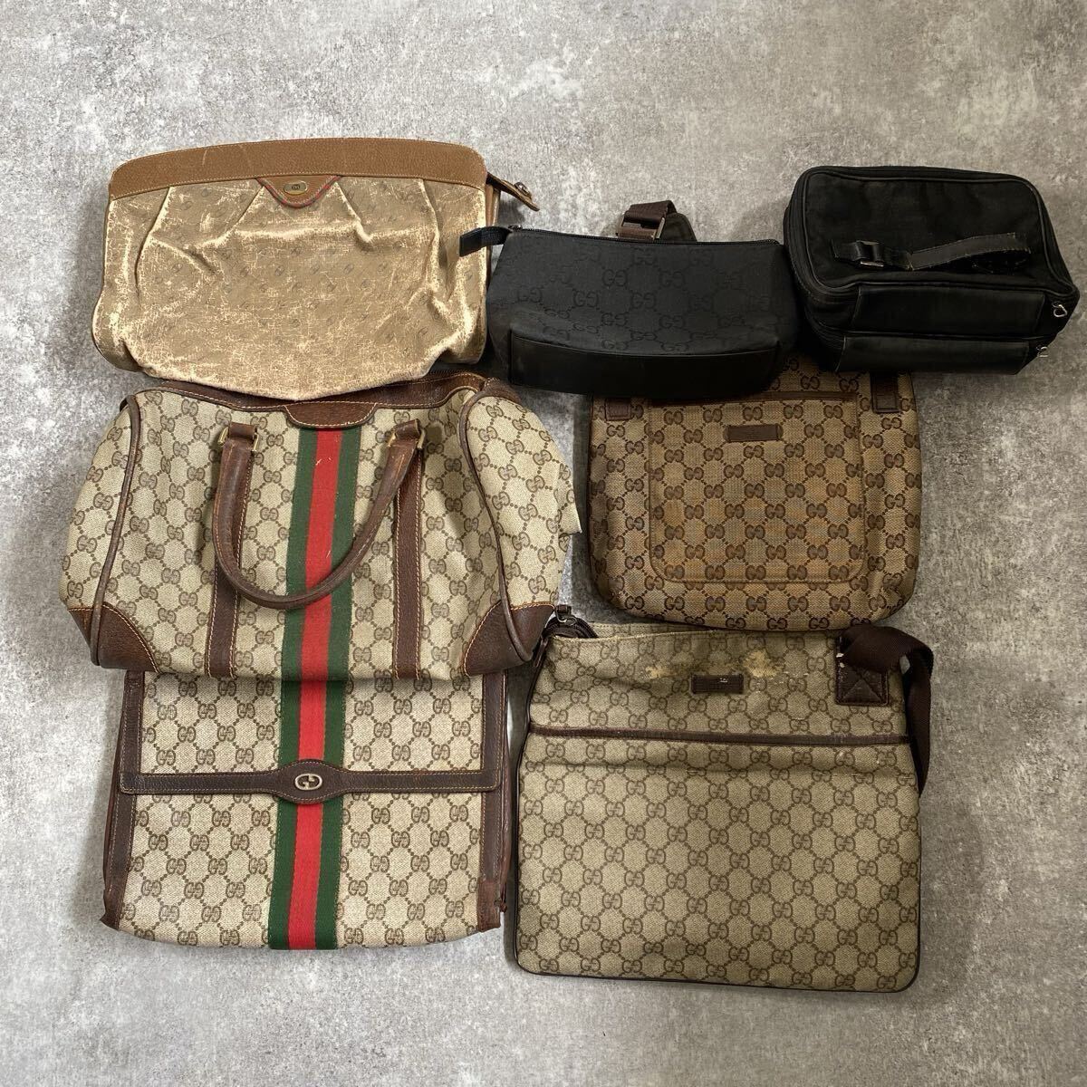 GUCCI グッチ　バッグ　7点　まとめ　セット　GGキャンバス　GGスプリーム　キャンバス　 レザー ハンドバッグ ショルダーバッグ