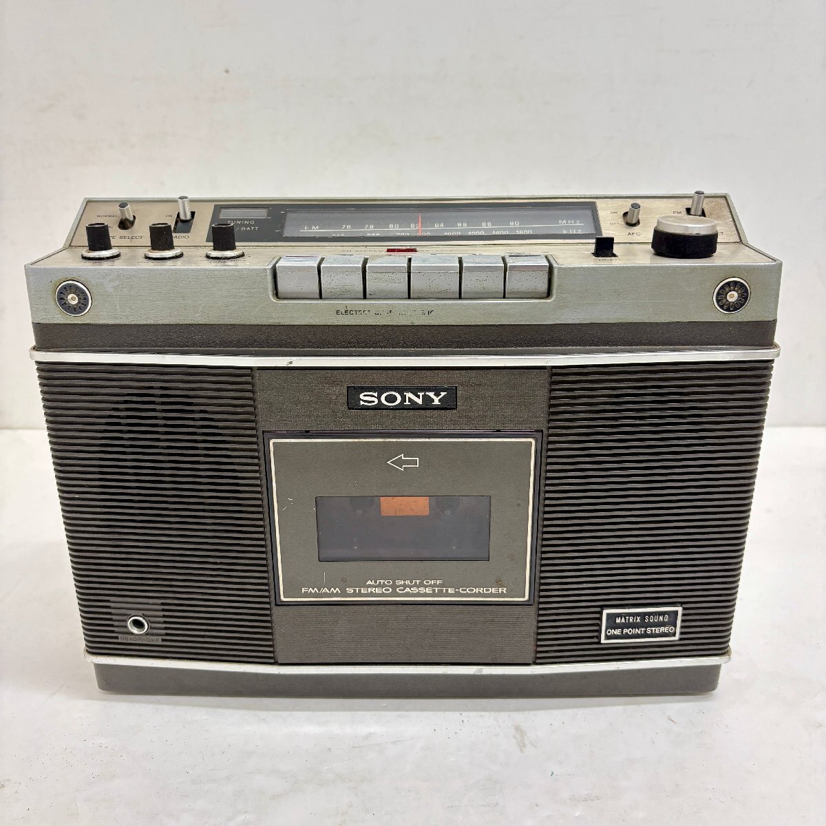 ◆◇[5] SONY ソニーラジカセ CF-2550 FM-AMラジオ カセット 通電・ラジオ受信確認済 現状品 08/051305m◇◆
