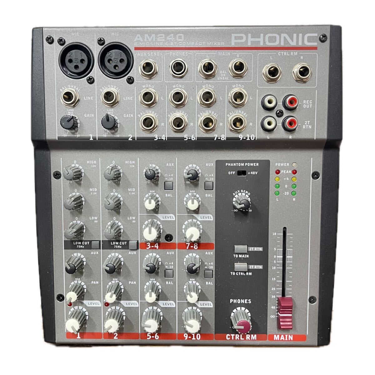 瀧511 PHONIC AM240 ミキサー ミキシングコンソール アナログミキサー レコーディング