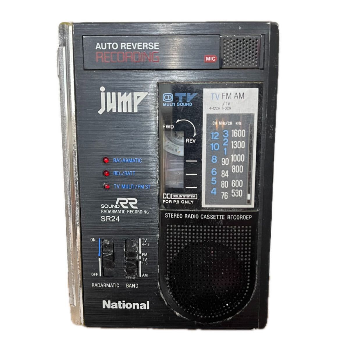岸170 National ナショナル RX-SR24 Jump カセットレコーダー ブラック レトロ カセット レコーダー