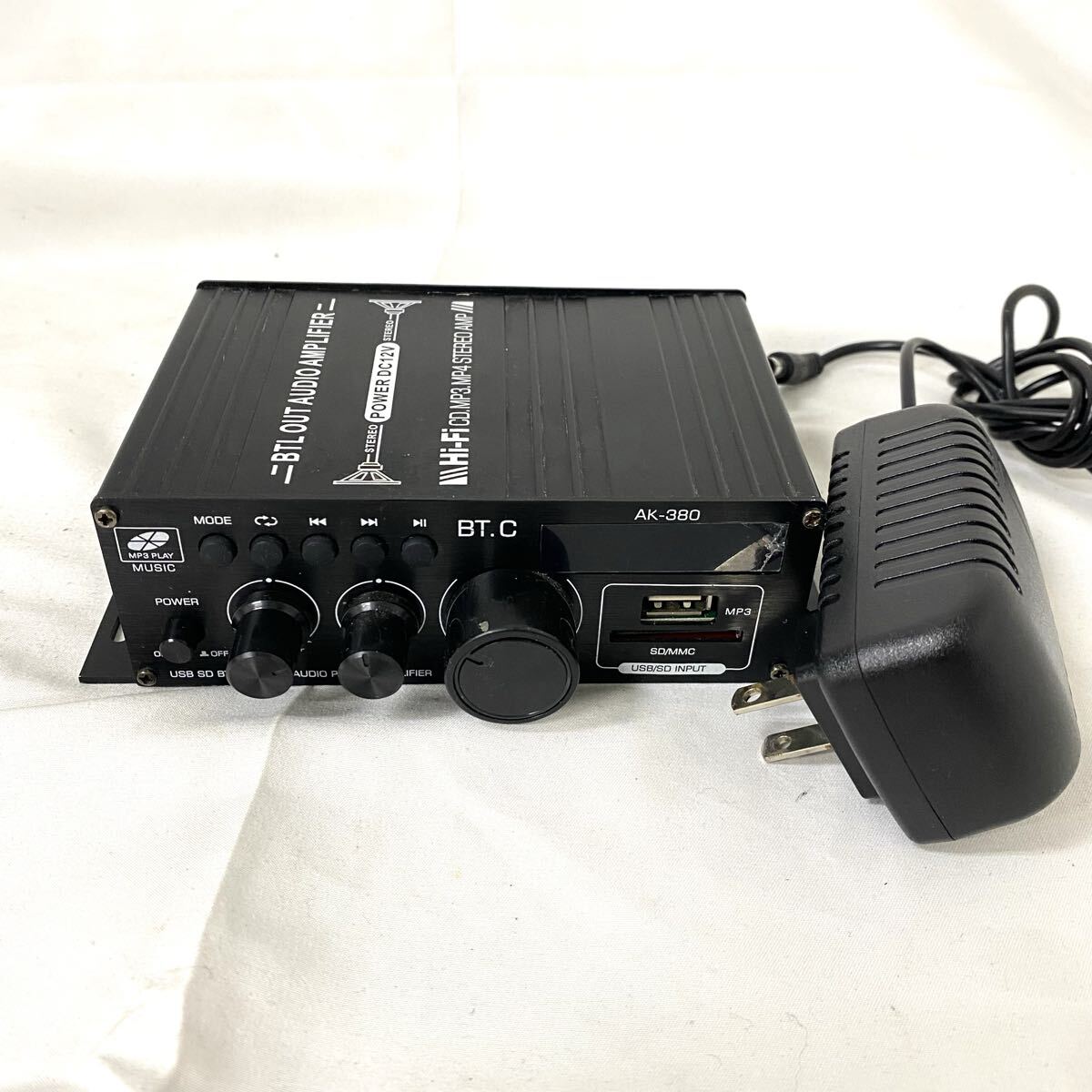 瀧511 AK-380 ミニ Bluetooth デジタルアンプ ステレオ BTL OUT AUDIO AMPLIFIER オーディオ機器 