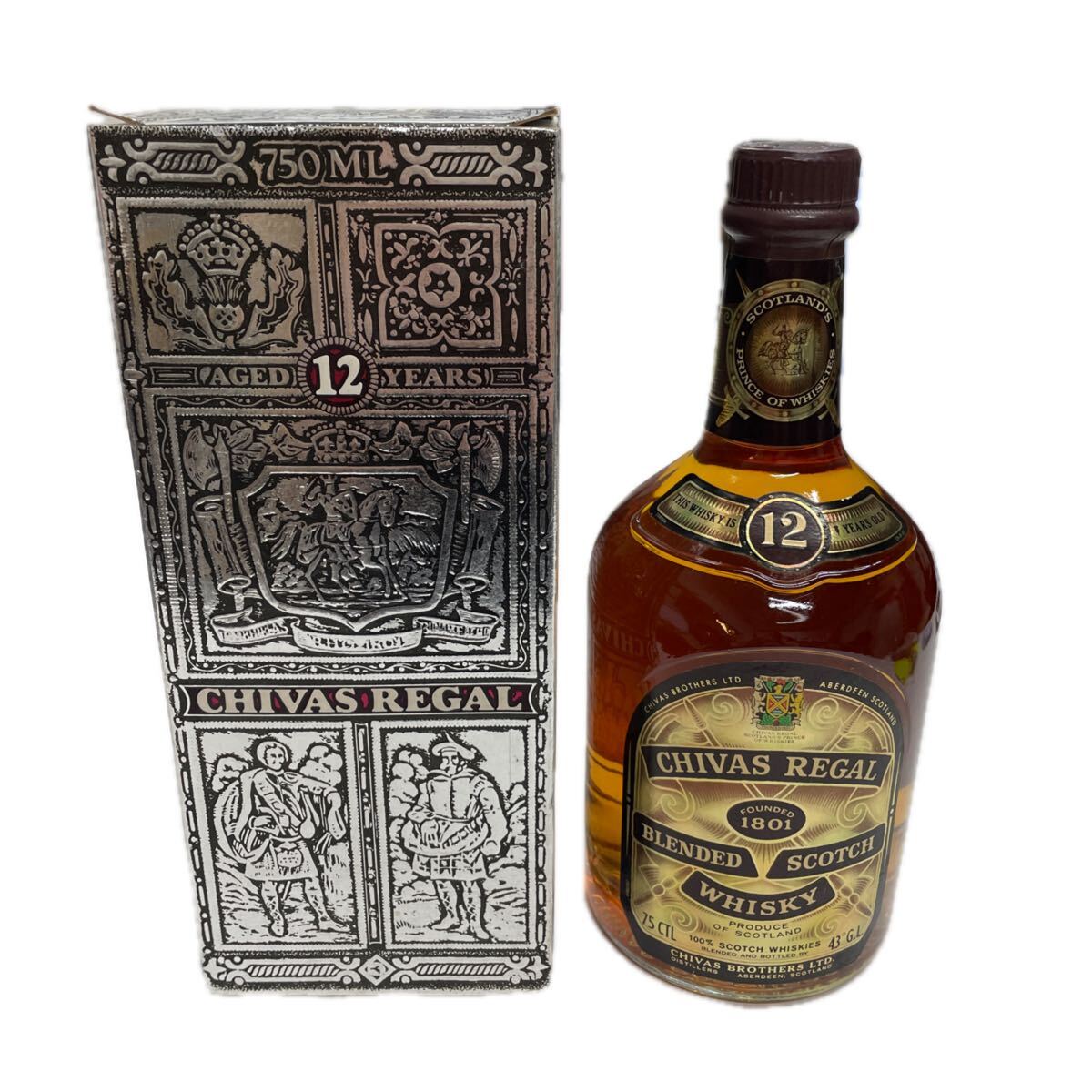 岸170 【未開封保管品】CHIVAS REGAL 12年 ブレンデッドスコッチウイスキー WHISKY ウイスキー SCOTCH 43° 750ml
