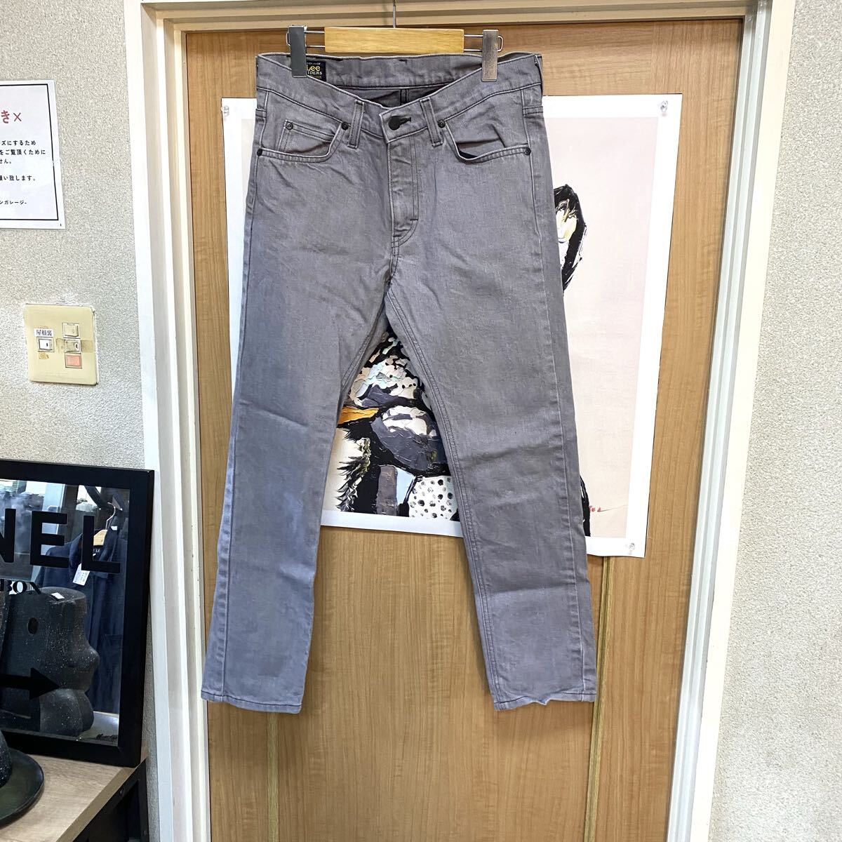 井111 Lee×DUFFER 別注 ストレッチ スキニーパンツ メンズ リー ダファー 30 グレー系 ユニセックス パンツ