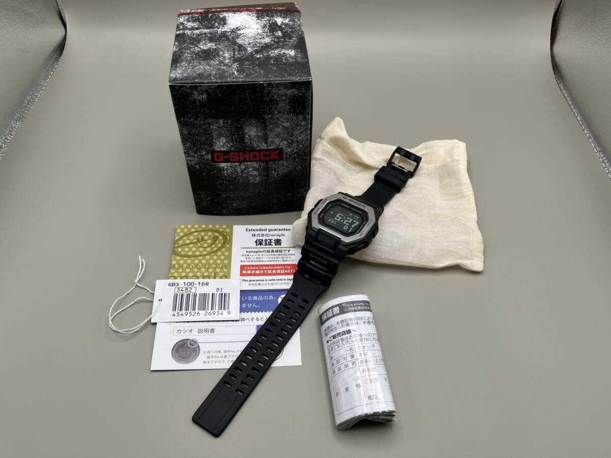 稼働品 CASIO G-SHOCK G-LIDE GBX-100-1DR カシオ Gショック Gライド Bluetooth搭載 腕時計 メンズ ブラック 動作未確認 現状品 22988